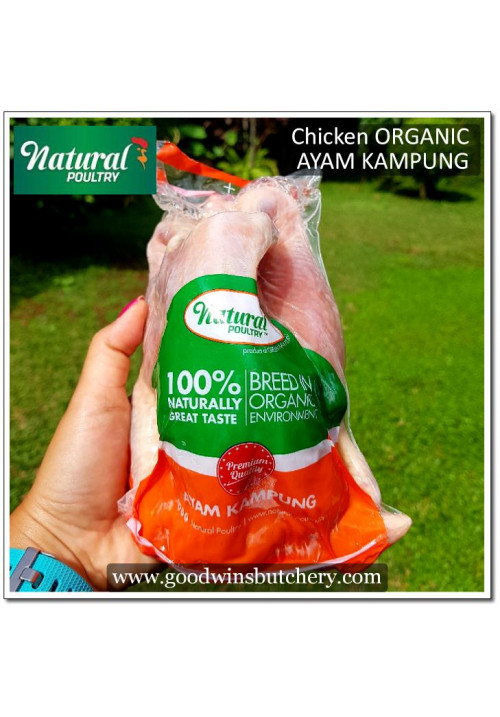 Chicken NATURAL POULTRY ORGANIC probiotic AYAM KAMPUNG Indonesian native chicken frozen (price/pc +/-800g)